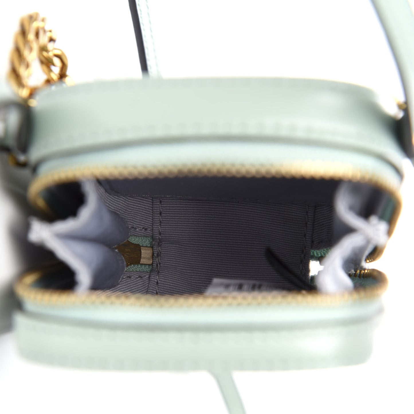 Smooth Calfskin The Mini Vanity Crossbody Bag Marine Green