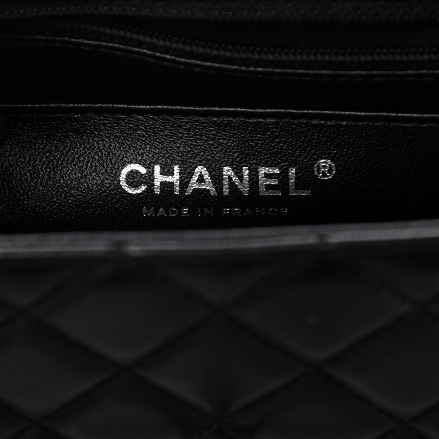 Lambskin Quilted Mini Rectangular Flap Black
