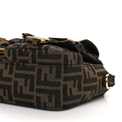 Fendi Fabric Jacquard FF 1974 Multipocket Baguette Tobacco Moro 10 of 11