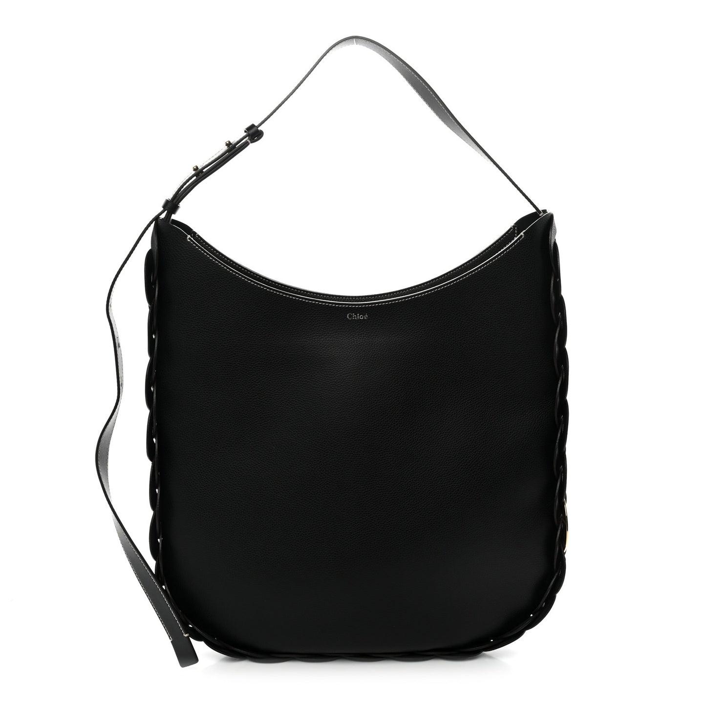 Small Grain Smooth Calfskin Large Darryl Hobo Black