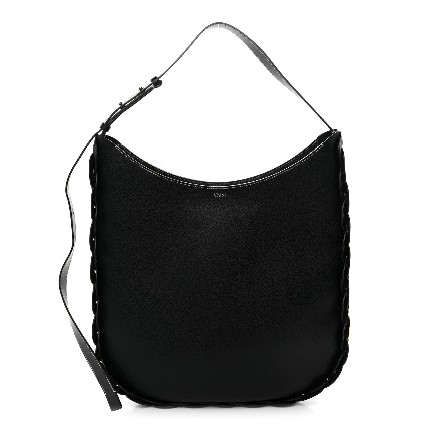 Chloe Small Grain Smooth Calfskin Large Darryl Hobo Black 1 of 10