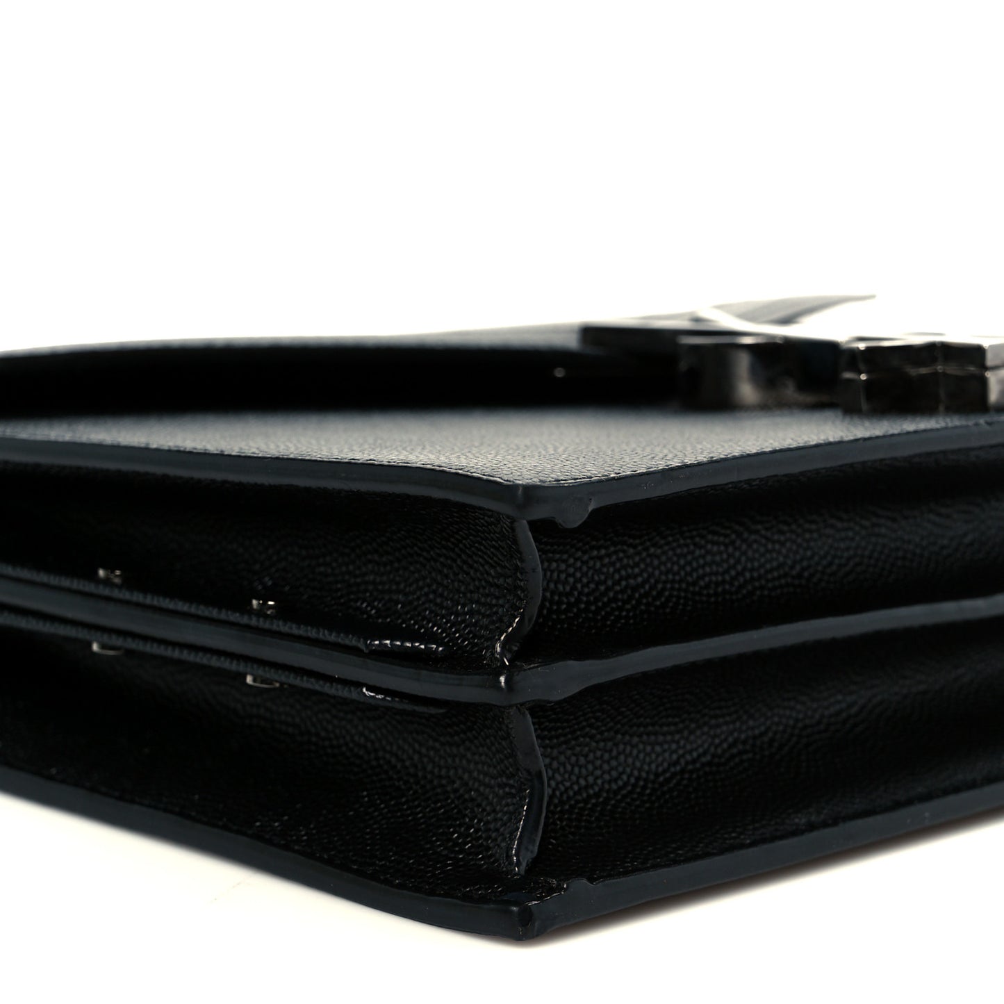 Grain De Poudre Monogram Cassandra Clasp Bag Black
