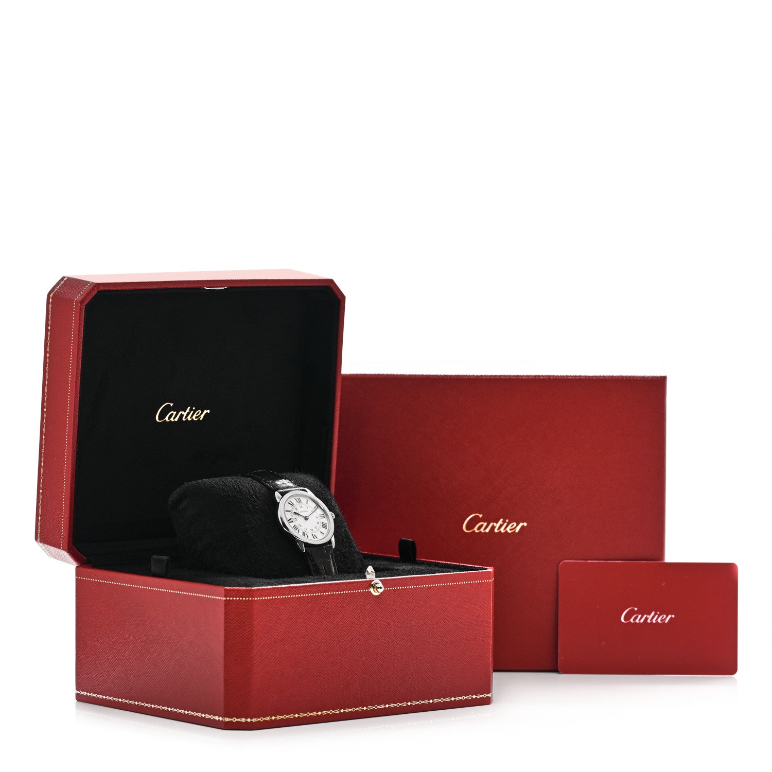 Cartier Stainless Steel Alligator 29mm Ronde Solo Quartz Watch 5 of 5