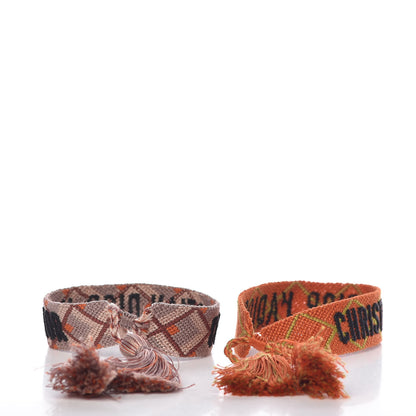 Christian Dior Woven Cotton J'Adior Friendship Bracelet Set Orange Multicolor 3 of 4