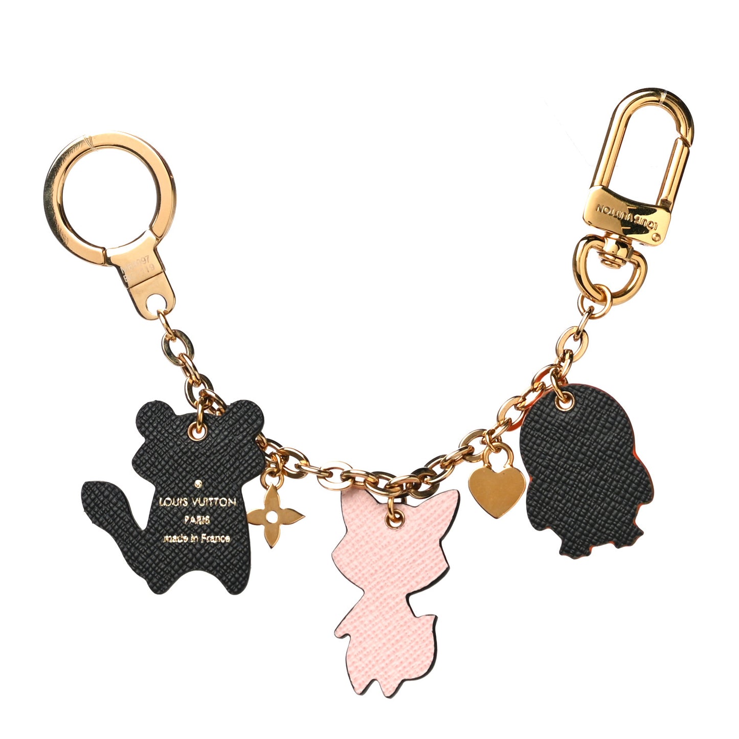 Calfskin Animal Family Charm Key Holder
