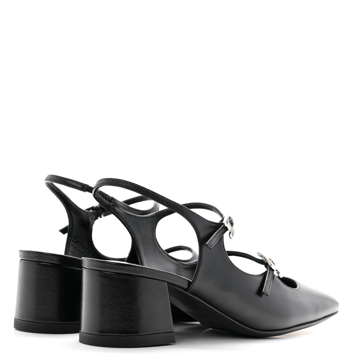 Hermes Goatskin Jackie 50 Pumps 36 Black 4 of 9