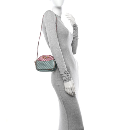 Gucci Laminated Nappa Trapuntata Mini Zumi Dome Shoulder Bag Rosa Lago Rame 2 of 11