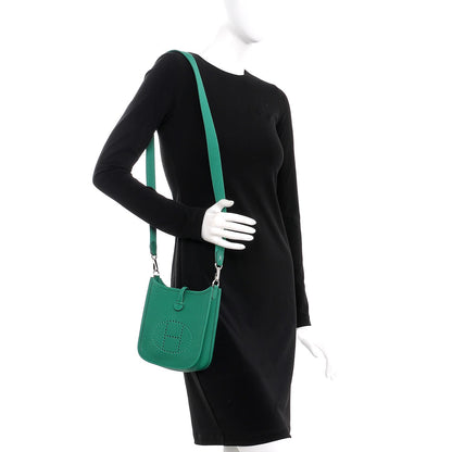 Hermes Taurillon Clemence Evelyne TPM Vert Vertigo 2 of 8