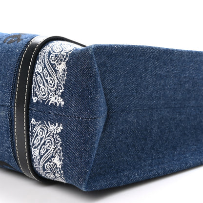 Chloe x High Summer Denim Calfskin Medium Woody Ribbon Tote Blue 9 of 9