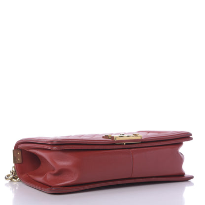 Chanel Lambskin Quilted Medium Boy Flap Red 4 of 9