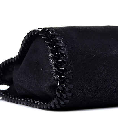 Stella McCartney Shaggy Deer Mini Falabella Fold Over Tote Black 7 of 8