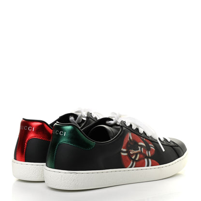 Gucci Calfskin Kingsnake Mens Ace Sneakers 6 Black Multicolor 4 of 7