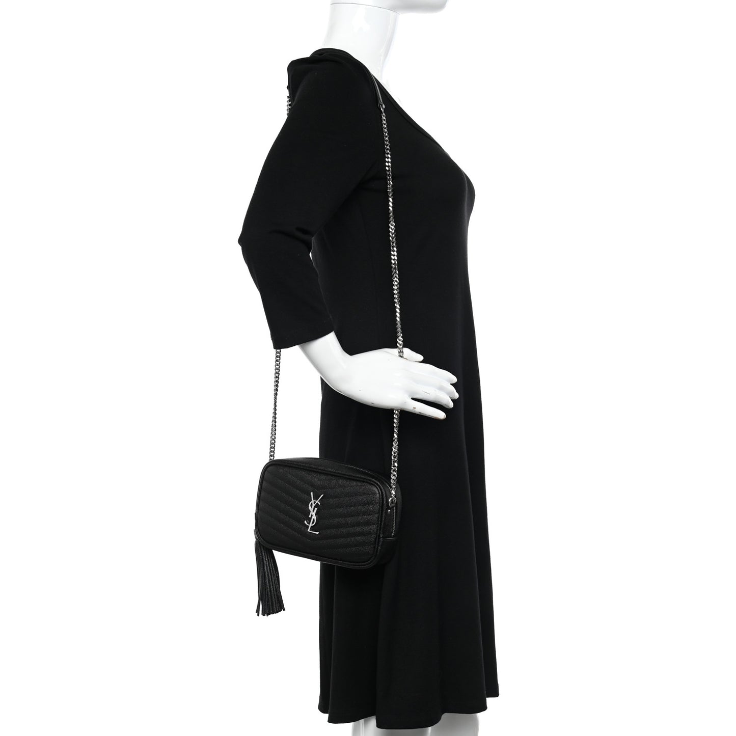 Grain De Poudre Matelasse Monogram Mini Lou Camera Bag Black