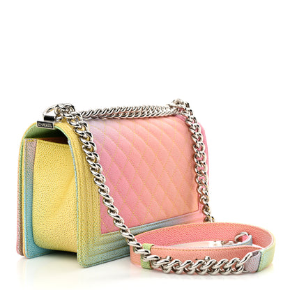 Chanel Caviar Quilted Medium Cuba Rainbow Boy Flap Multicolor 3 of 10