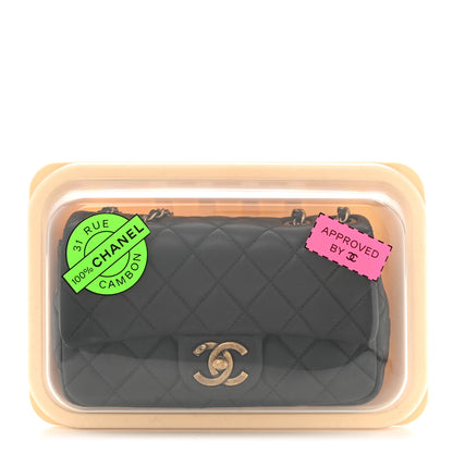Chanel Lambskin Small Grocery By Chanel Flap Black 1 of 16