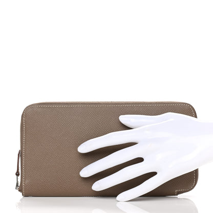 Hermes Epsom Silk'in Wallet Etoupe 2 of 8