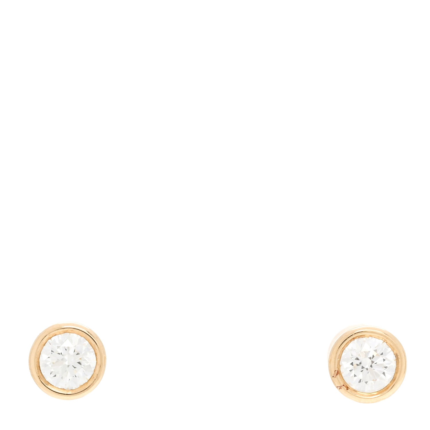 Tiffany 18K Yellow Gold Diamond .32ctw Elsa Peretti Diamonds By The Yard Earrings 1 of 5