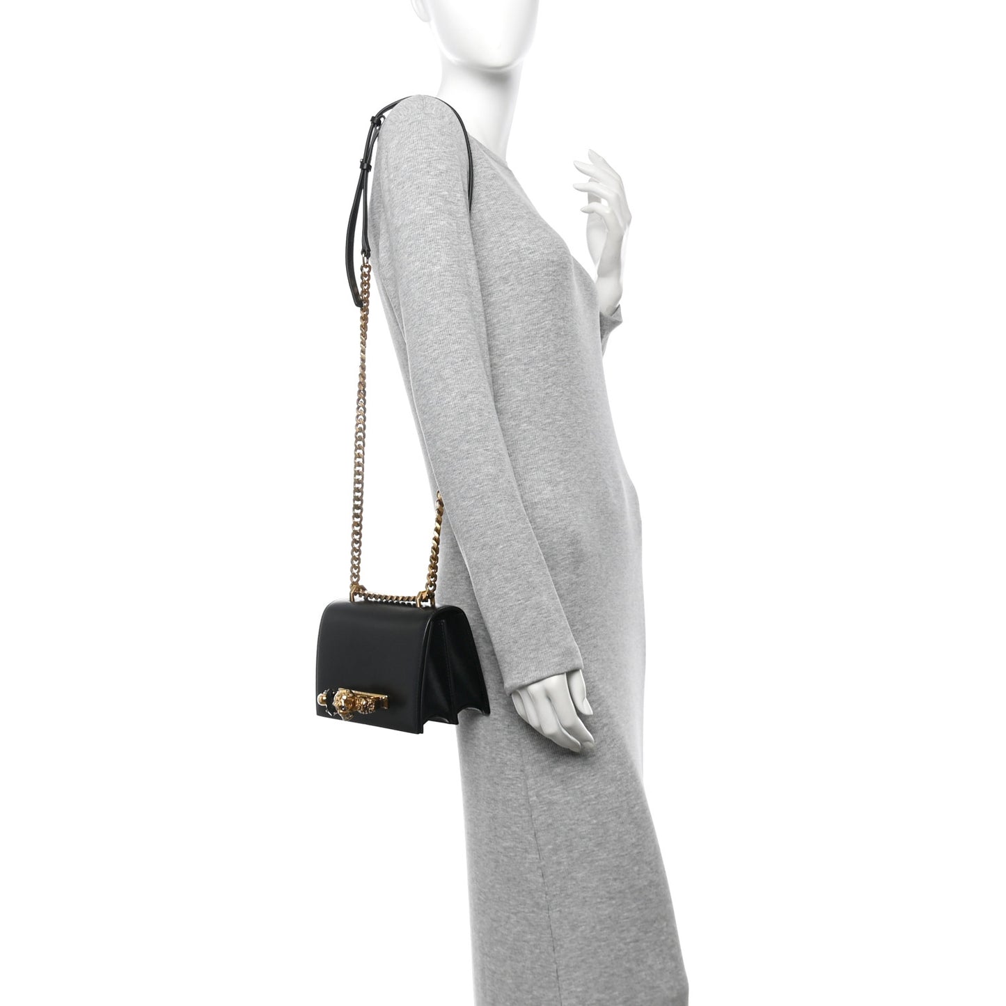 Calfskin Knuckle Crossbody Black