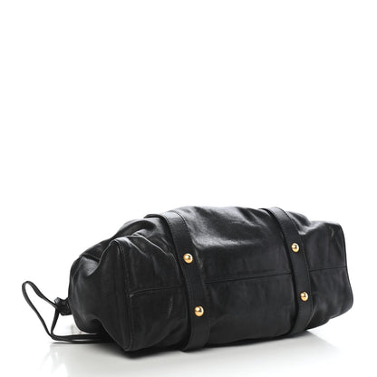 Miu Miu Vitello Lux Top Handle Satchel Black 4 of 10