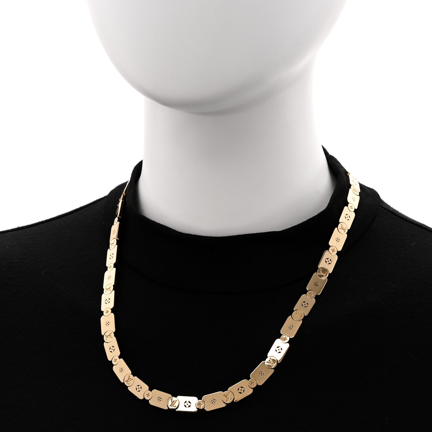 18K Yellow Gold Les Gastons Vuitton Gourmette Necklace