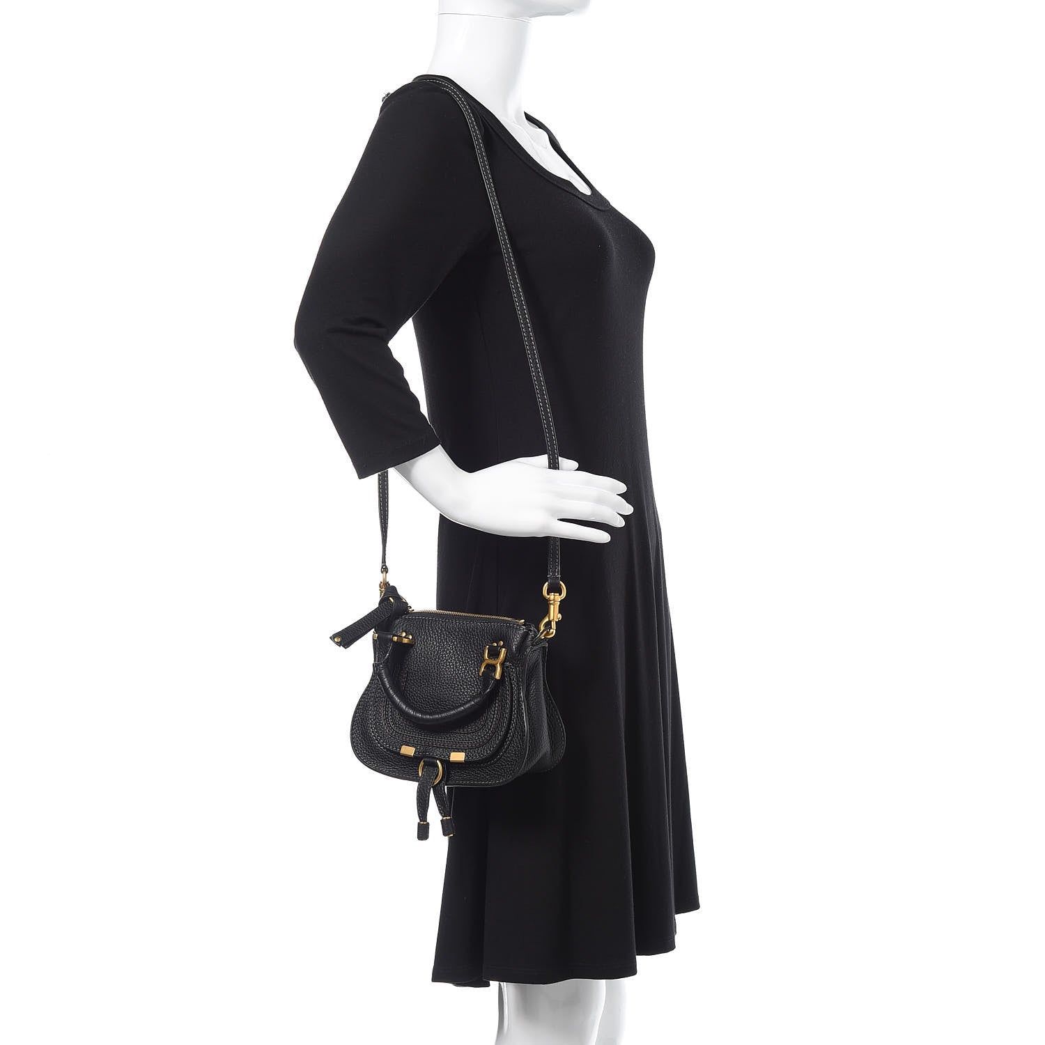 Chloe Calfskin Mini Marcie Satchel Black 2 of 10