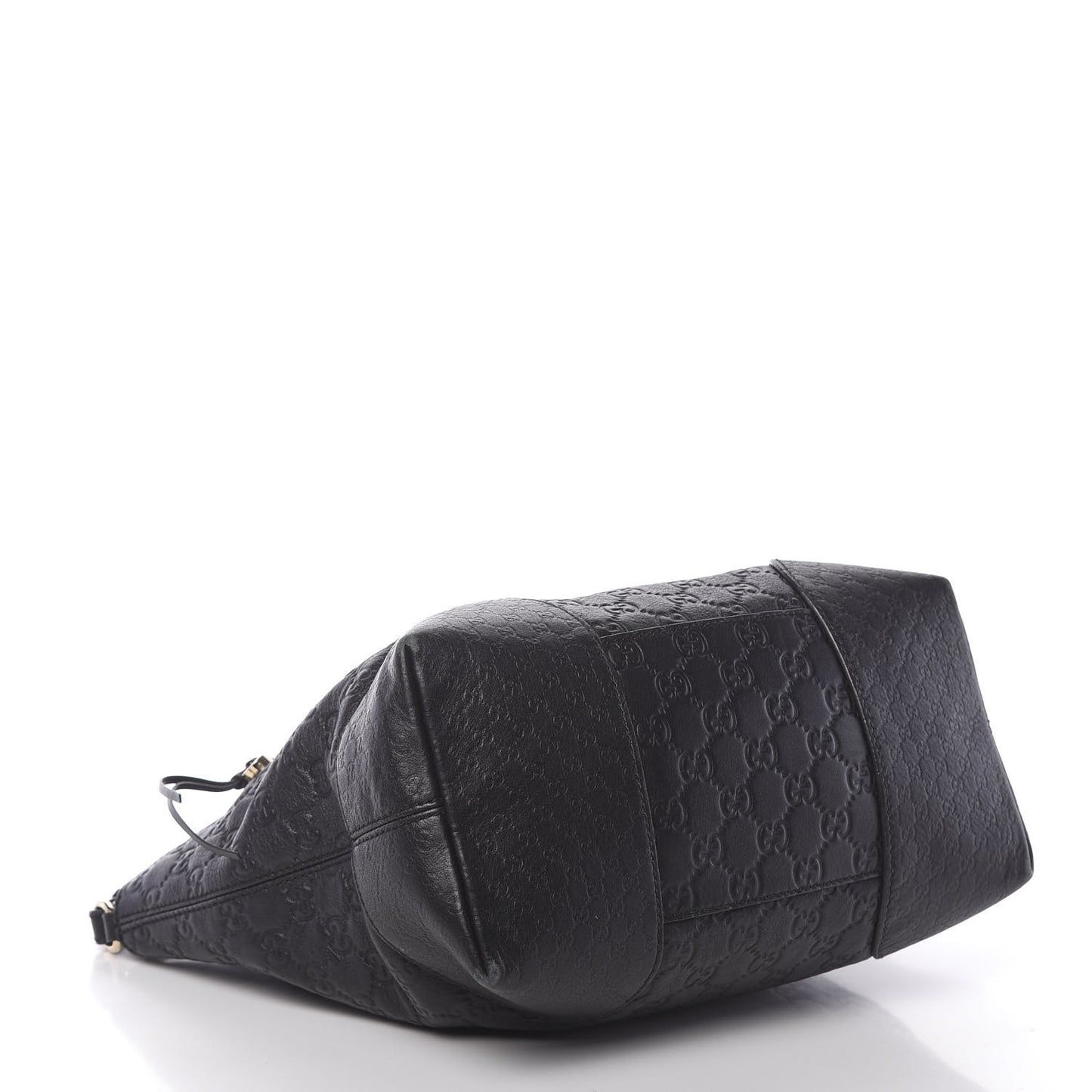 Guccissima Medium Bree Foldover Tote Black