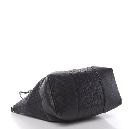 Gucci Guccissima Medium Bree Foldover Tote Black 5 of 23