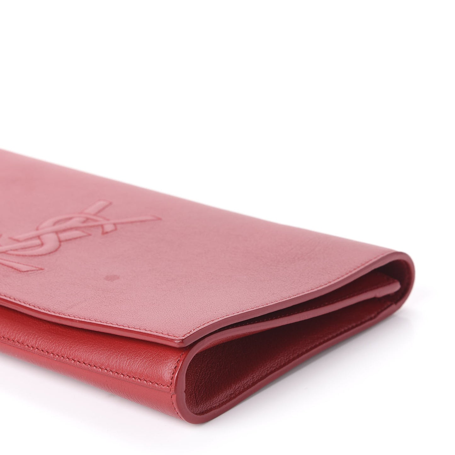 Calfskin Monogram Large Belle De Jour Clutch Red