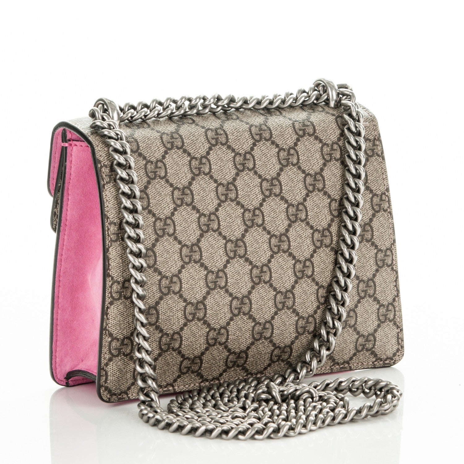 Gucci GG Supreme Monogram Mini Dionysus Shoulder Bag Pink 3 of 7