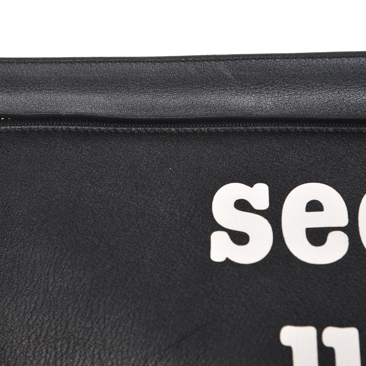 Loewe Calfskin See U Later T Pouch Bag Black White 19 of 28