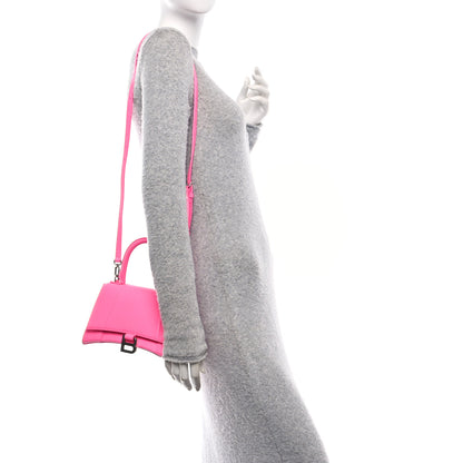 Balenciaga Shiny Box Calfskin Small Hourglass Top Handle Bag Acid Fuchsia 2 of 13