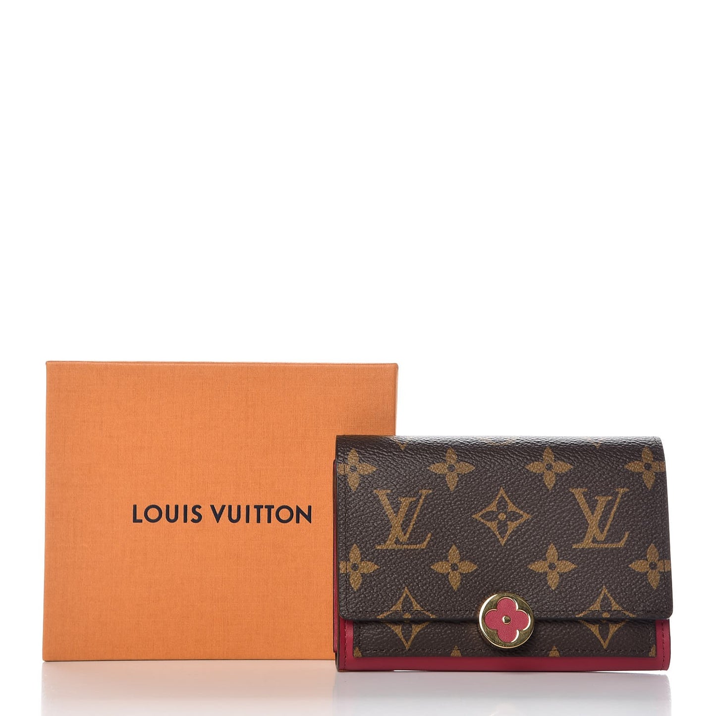 Monogram Flore Compact Wallet Fuchsia