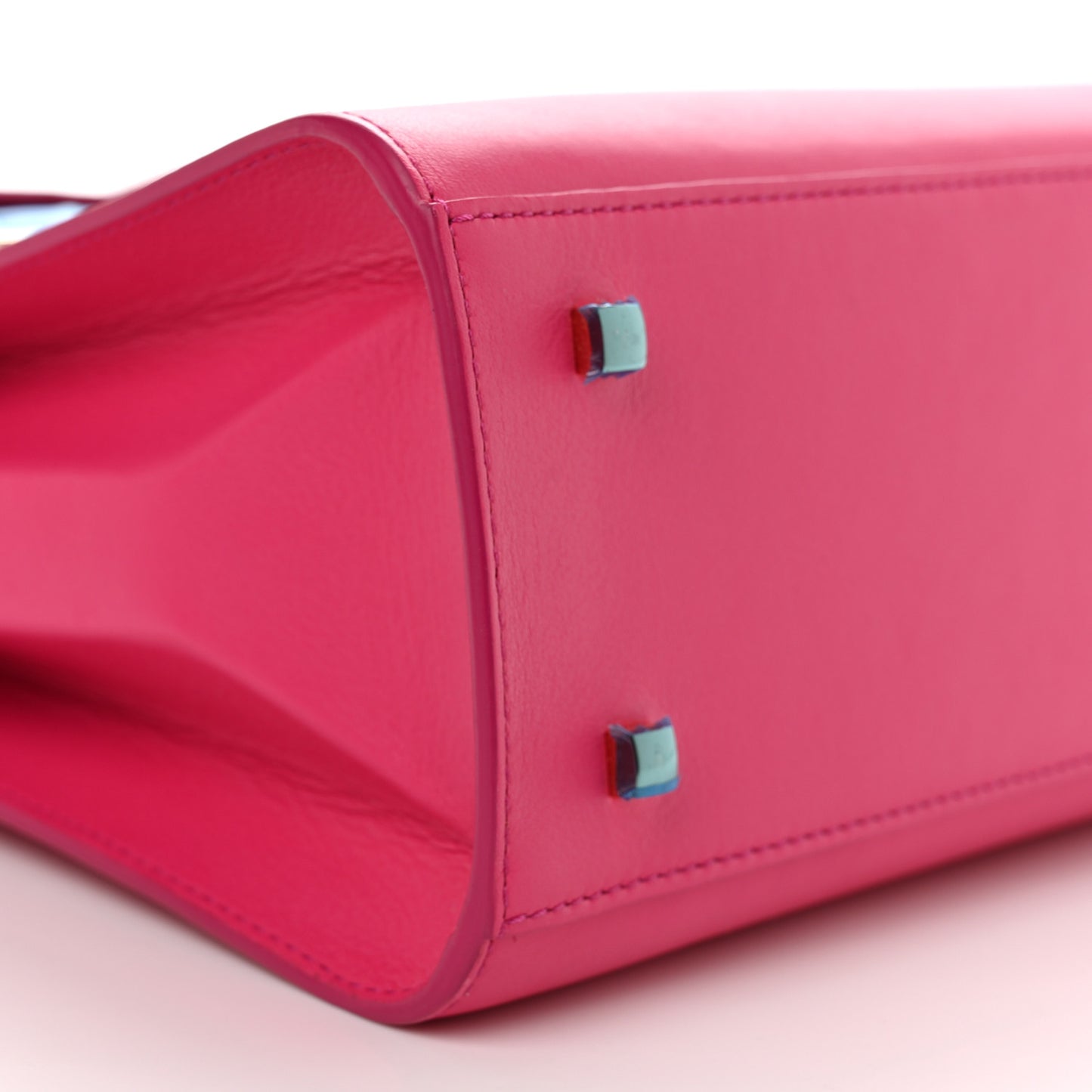 Calfskin MM Tempete Satchel Fuchsia
