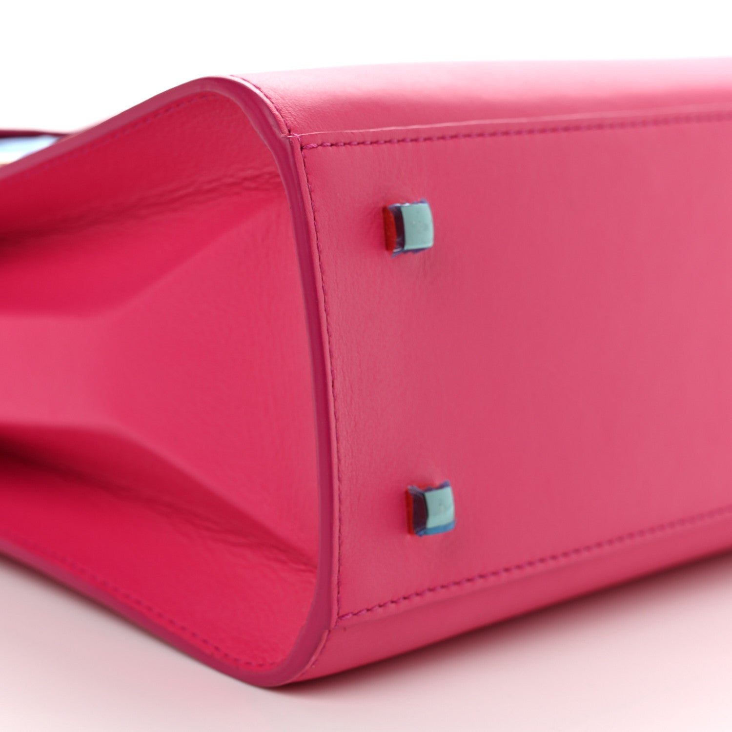 Delvaux Calfskin MM Tempete Satchel Fuchsia 9 of 10