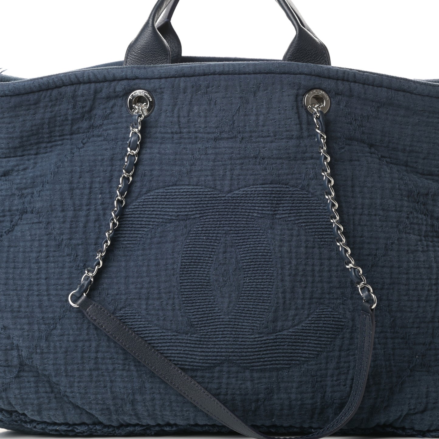 Canvas Extra Large Double Face Shopping Tote Navy