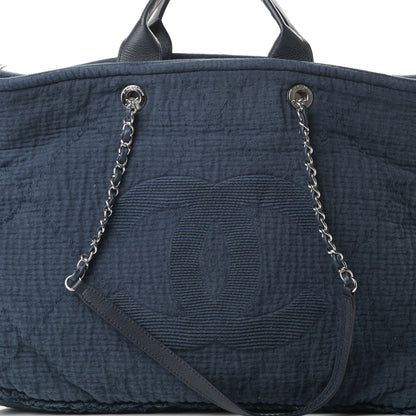 Chanel Canvas Extra Large Double Face Shopping Tote Navy 8 of 11