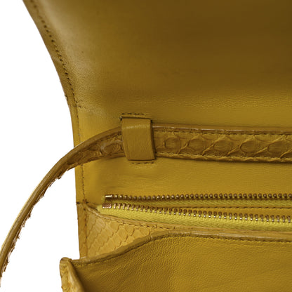 Celine Snakeskin Medium Classic Box Yellow 11 of 13