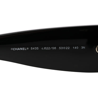 Chanel Acetate Rectangle Sunglasses 5435 Black 5 of 7