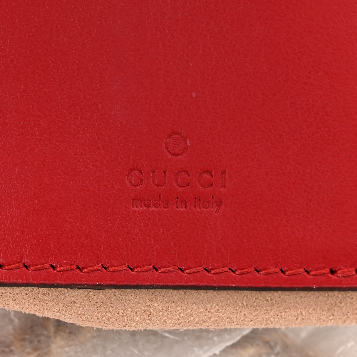 Gucci Calfskin Matelasse Mini GG Marmont 2.0 Bucket Bag Hibiscus Red 6 of 10