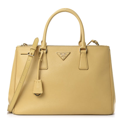 Prada Saffiano Medium Galleria Double Zip Tote Ginestra 1 of 12