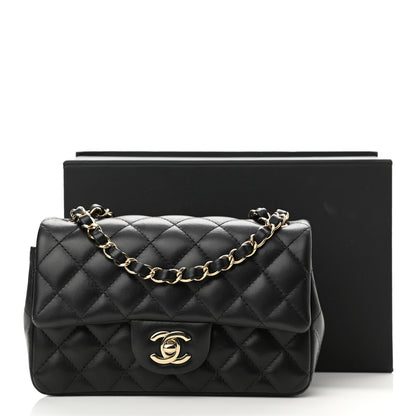 Chanel Lambskin Quilted Mini Rectangular Flap Black 11 of 11