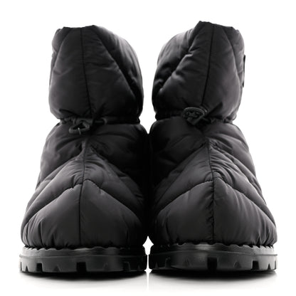 Prada Re-Nylon Piuma Triangle Logo Padded Drawcord 20mm Snow Boots 38.5 Black 2 of 9