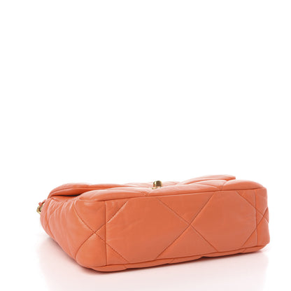 Chanel Goatskin Quilted Medium 19 Flap Orange 4 of 11