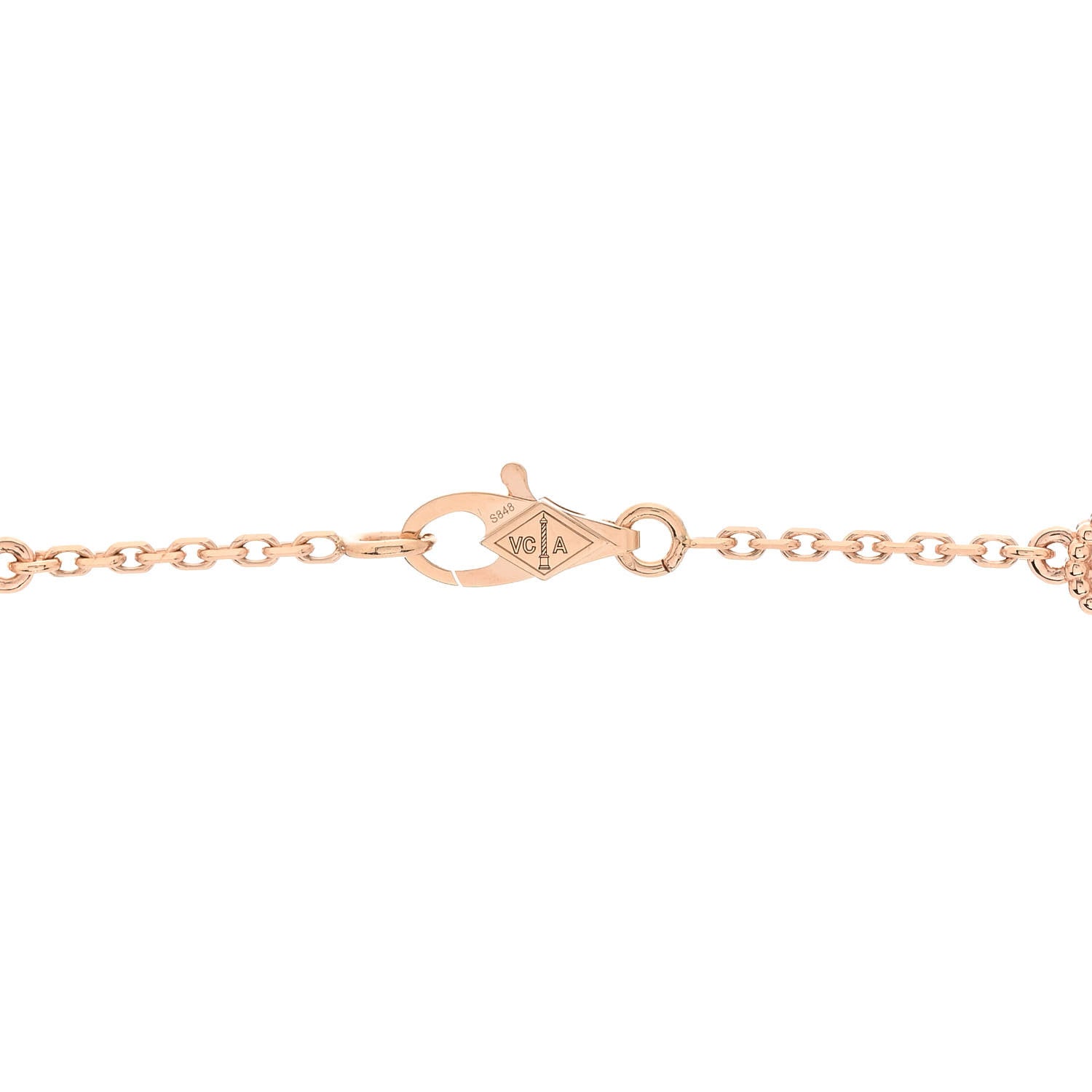 Van Cleef & Arpels 18K Rose Gold 16 Motifs Sweet Alhambra Necklace 4 of 7