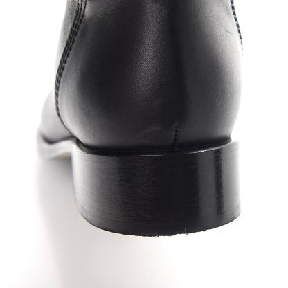Valentino Garavani Calfskin Bow Lace Up Back Knee High Tall Boots 38.5 Black 20 of 24