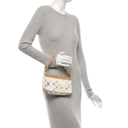 Louis Vuitton Monogram Multicolor Pochette Accessories White 2 of 8