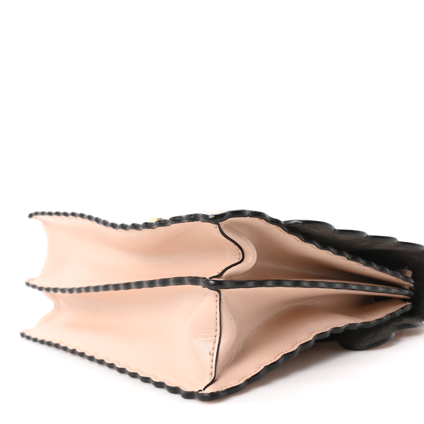 Vitello Liberty Scalloped Studded Kan I Shoulder Bag Plaster