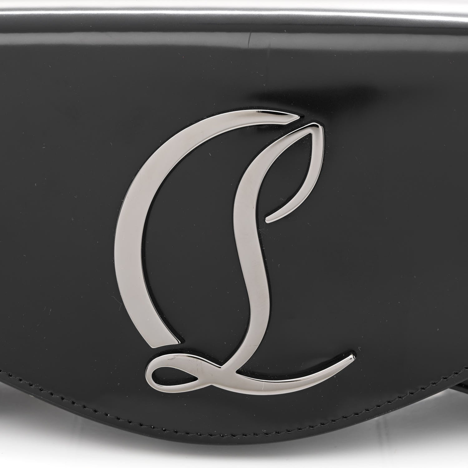 Christian Louboutin Patent Calfskin Large Loubi54 Crossbody Clutch Black 7 of 10