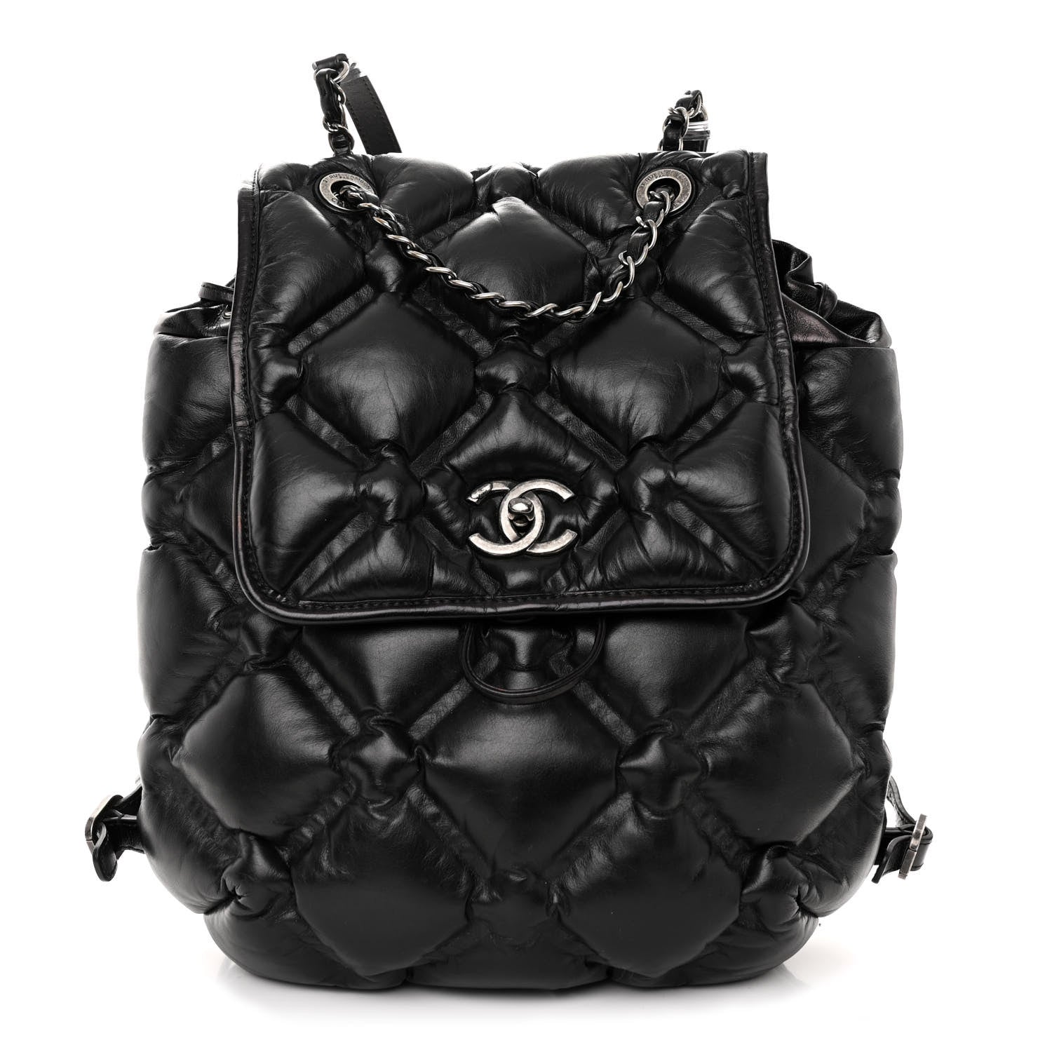 Chanel Calfskin Quilted Chesterfield Backpack Black 1 of 10