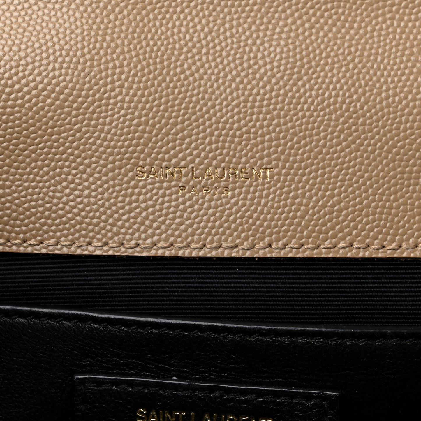 Grain De Poudre Textured Mixed Matelasse Medium Triquilt Monogram Satchel Natural Tan